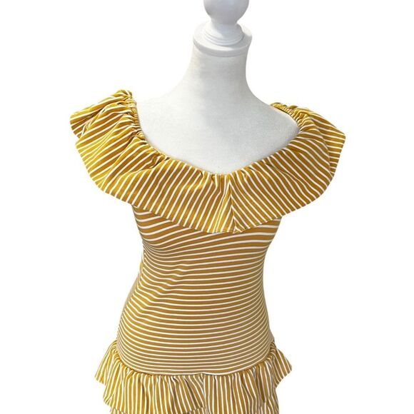 Saylor Tamanna Striped Ruffle Mini Dress XS - Picture 3 of 9
